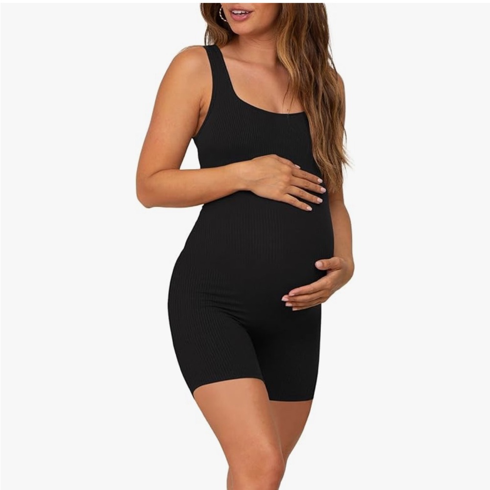 Maternity shorts bodysuit
